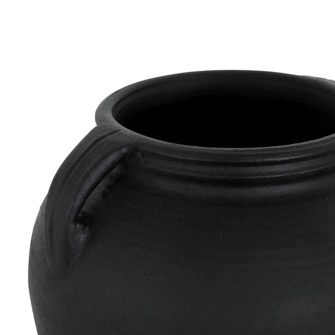 JOSI TERRACOTTA VASE, BLACK