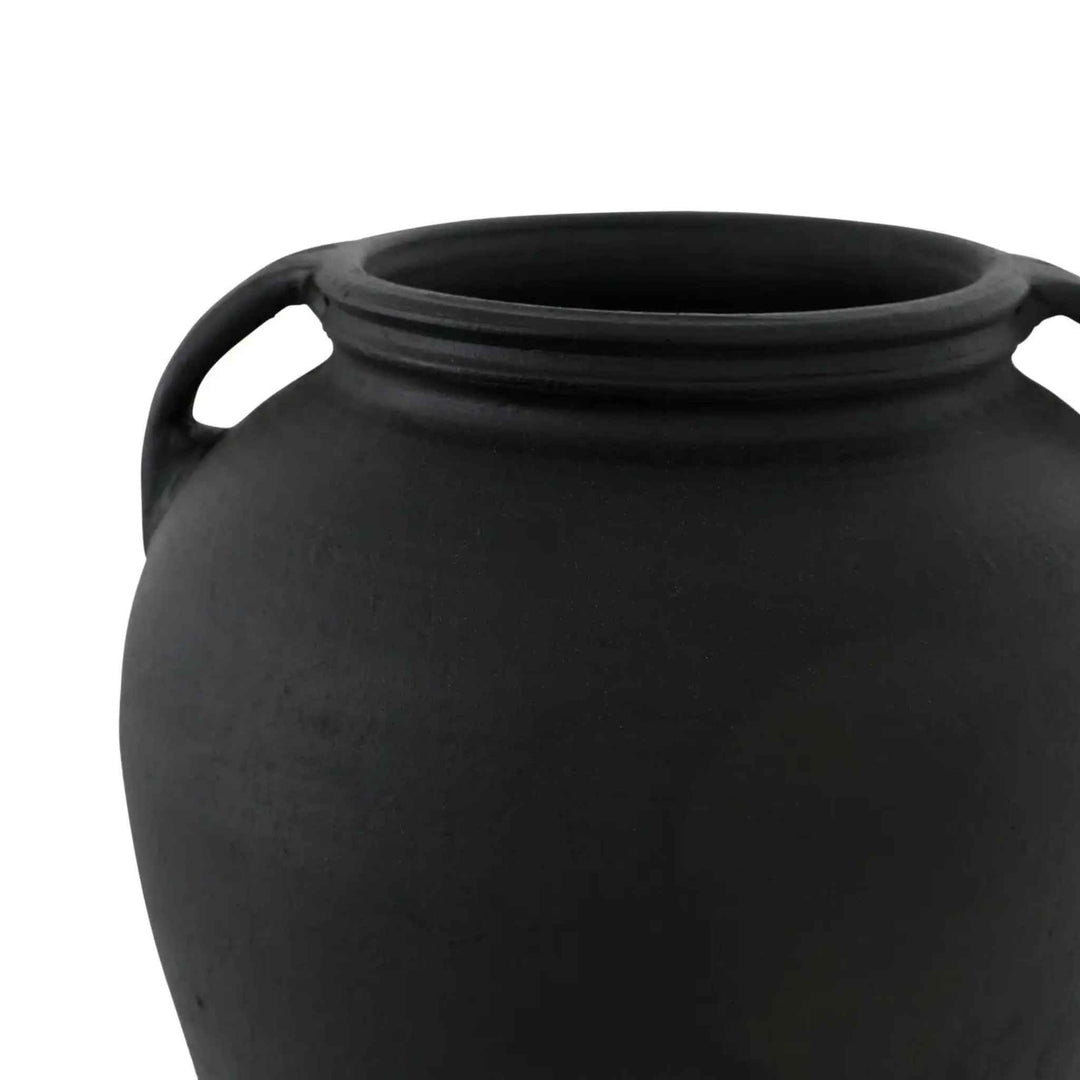 JOSI TERRACOTTA VASE, BLACK