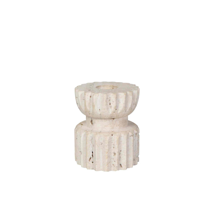 IONA TRAVERTINE CANDLE HOLDER