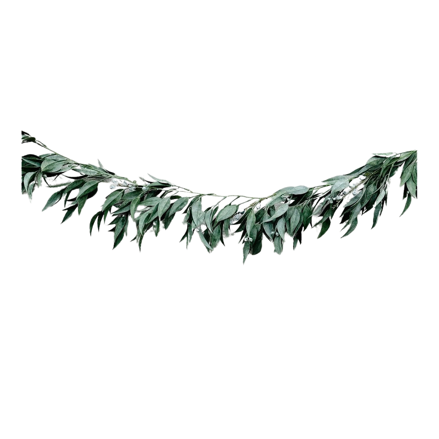 FEATHER EUCALYPTUS GARLAND, 6FT