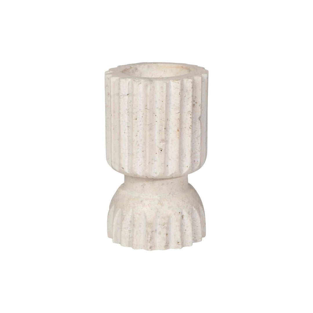 IONA TRAVERTINE CANDLE HOLDER