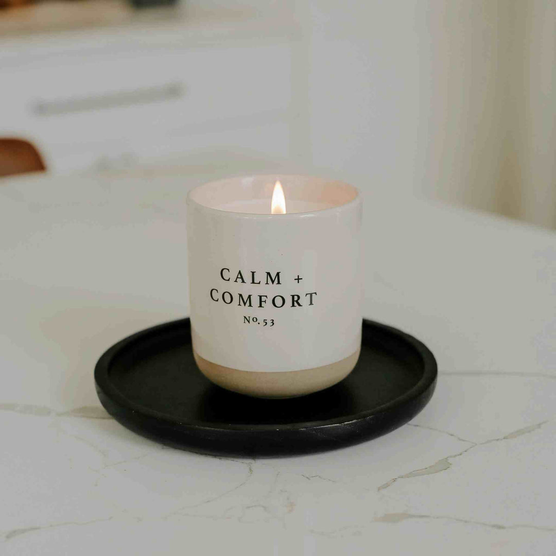 BLACK WOOD TRAY, ROUND