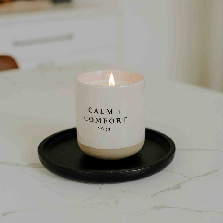 BLACK WOOD TRAY, ROUND