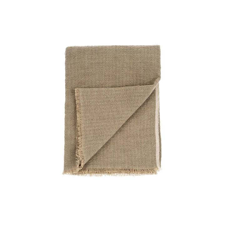 SOLACE SLUB LINEN THROW, NATURAL