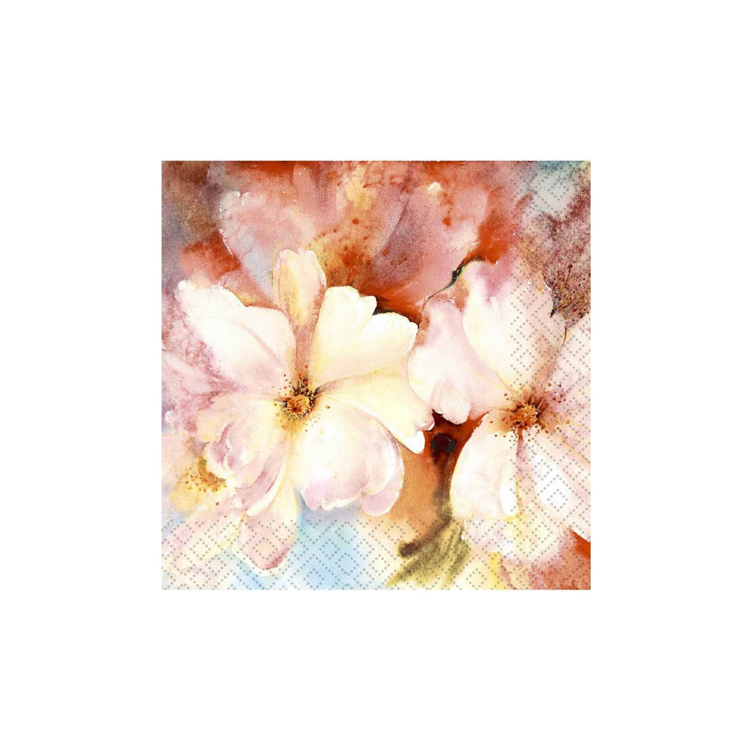 PAINTED BLOOMS, LUNCHEON NAPKINS
