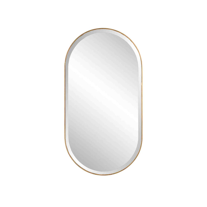 LEVI OVAL MIRROR, GOLD