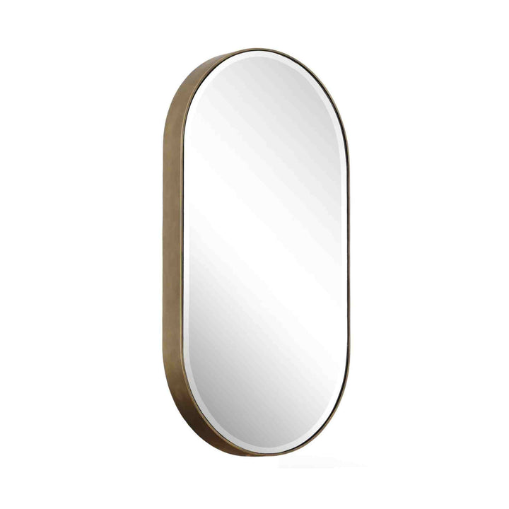 LEVI OVAL MIRROR, GOLD