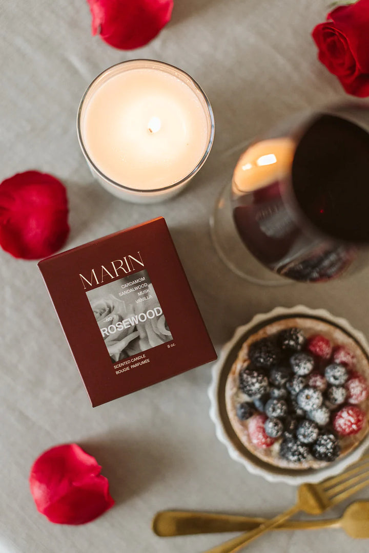 MARIN SCENTED CANDLE, ROSEWOOD