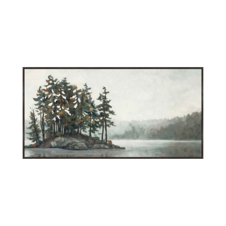 STILL WATER PINES, FRAMED CANVAS