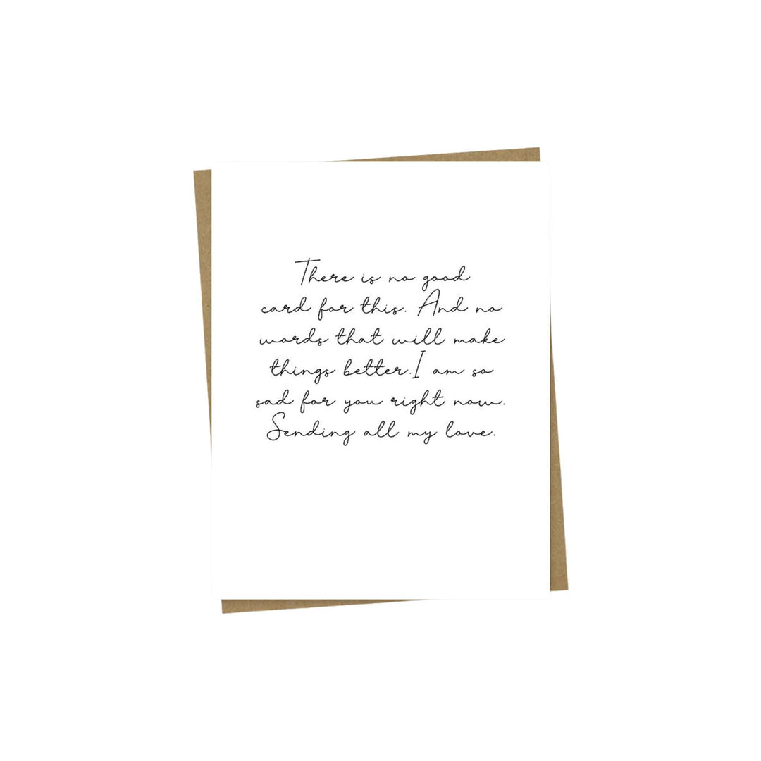 NO GOOD WORDS, CARD