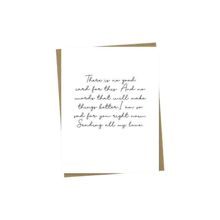 NO GOOD WORDS, CARD