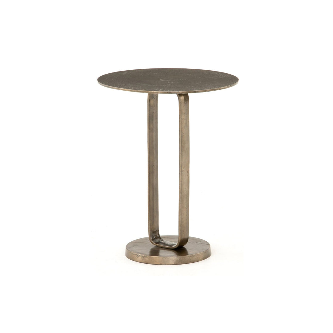 DOUGLAS END TABLE, AGED BRONZE