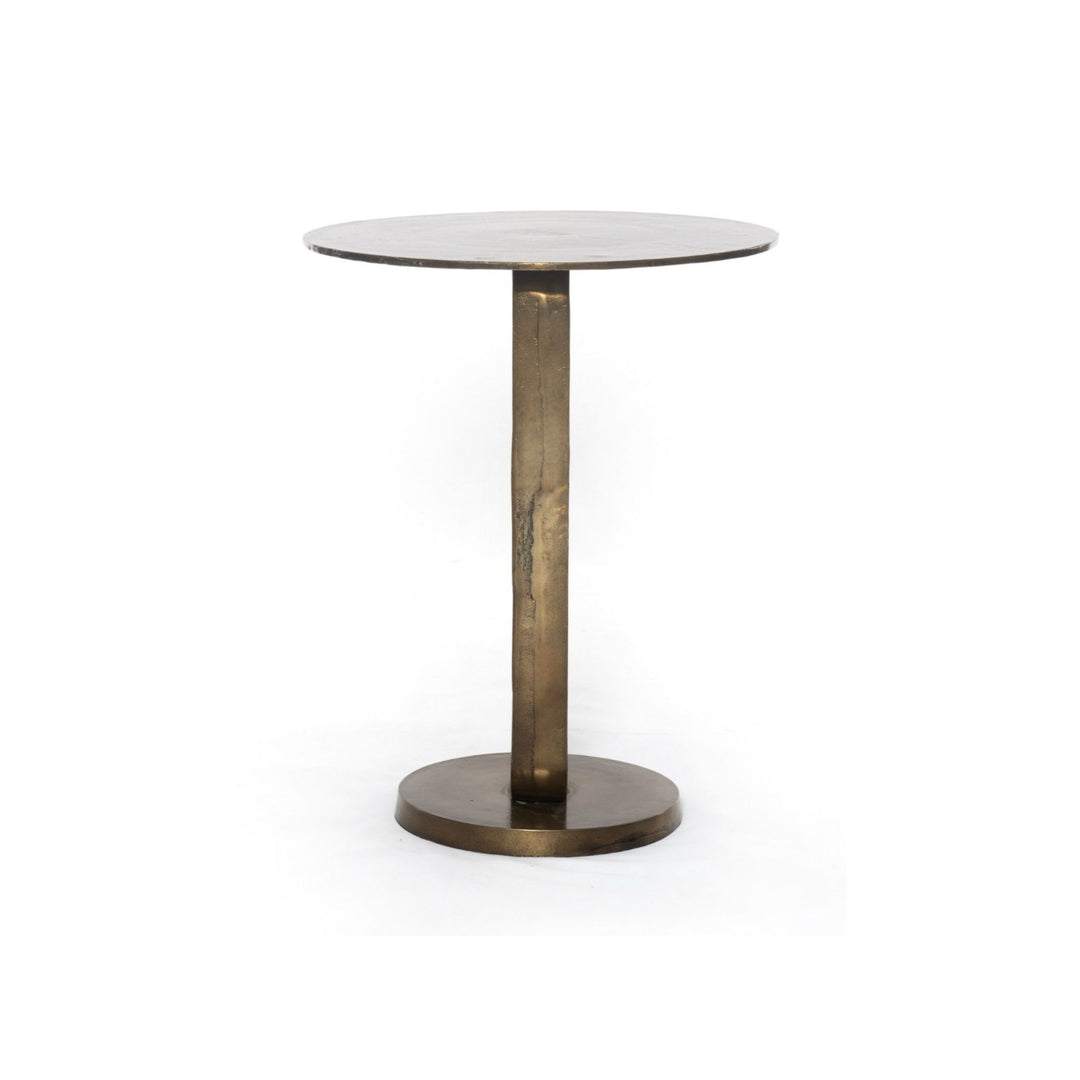 DOUGLAS END TABLE, AGED BRONZE