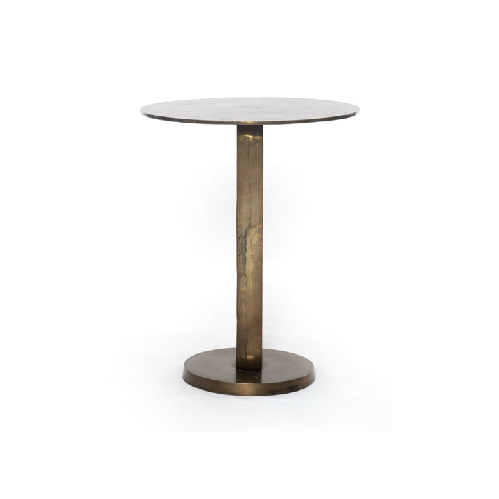 DOUGLAS END TABLE, AGED BRONZE