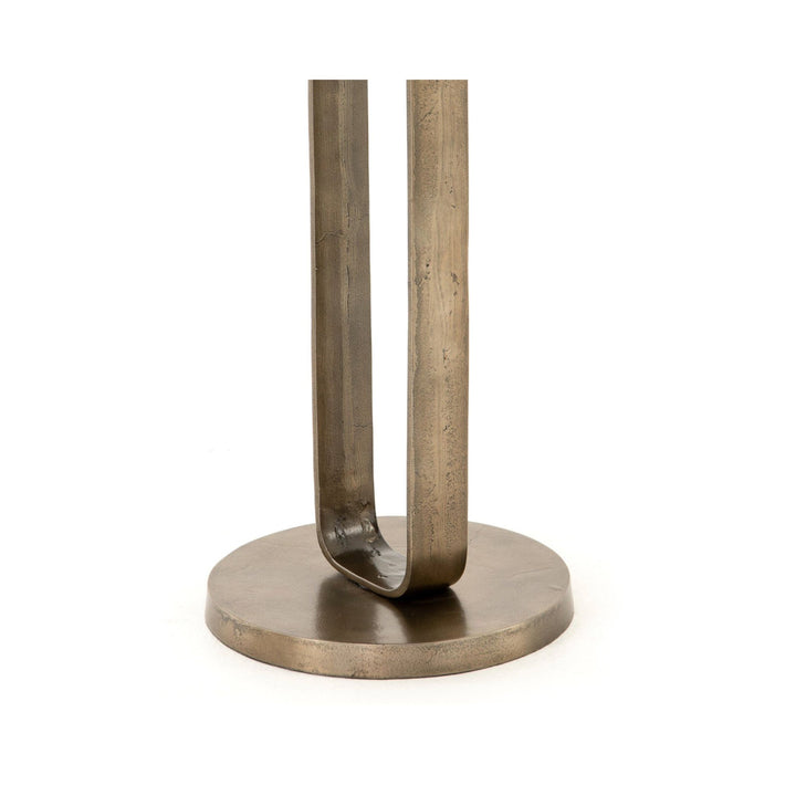DOUGLAS END TABLE, AGED BRONZE