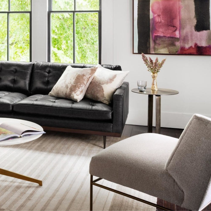 DOUGLAS END TABLE, AGED BRONZE