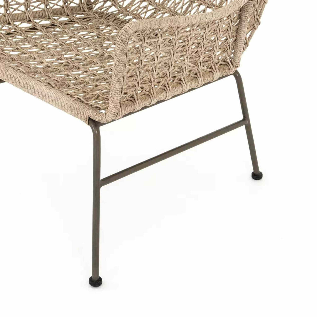 Bandera Outdoor Woven Club Chair, Vintage White