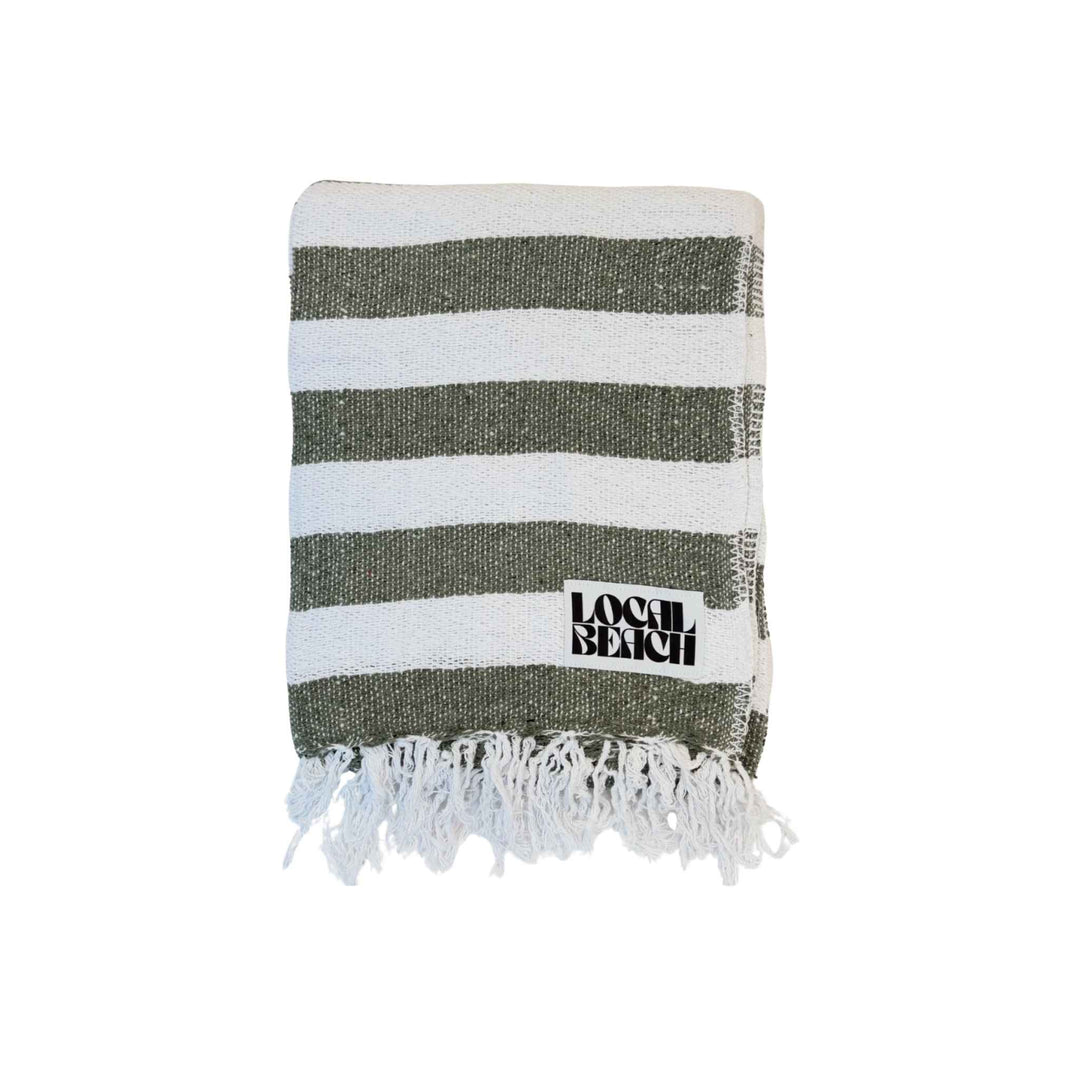 BAJA BEACH BLANKET, GREEN/WHITE
