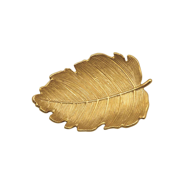 ELM LEAF DISH, GOLD