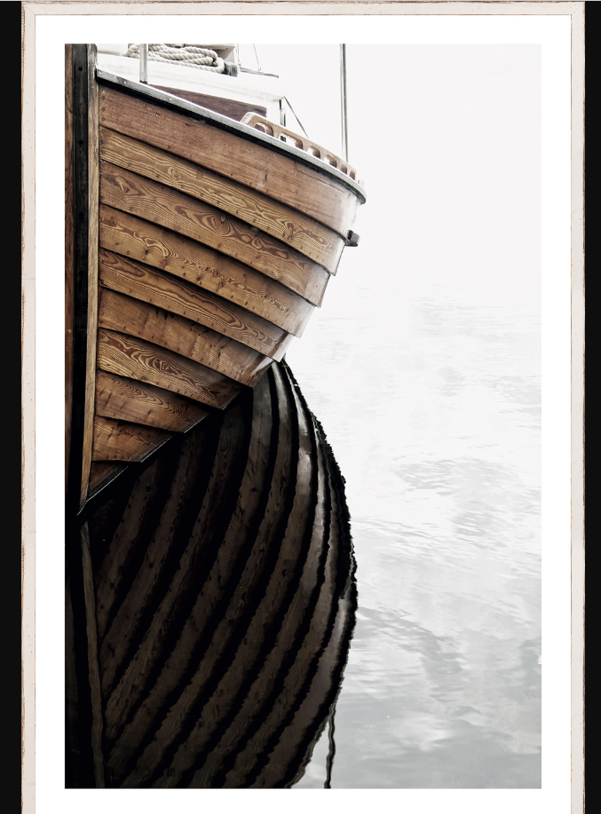 AT MOORING, FRAMED ART