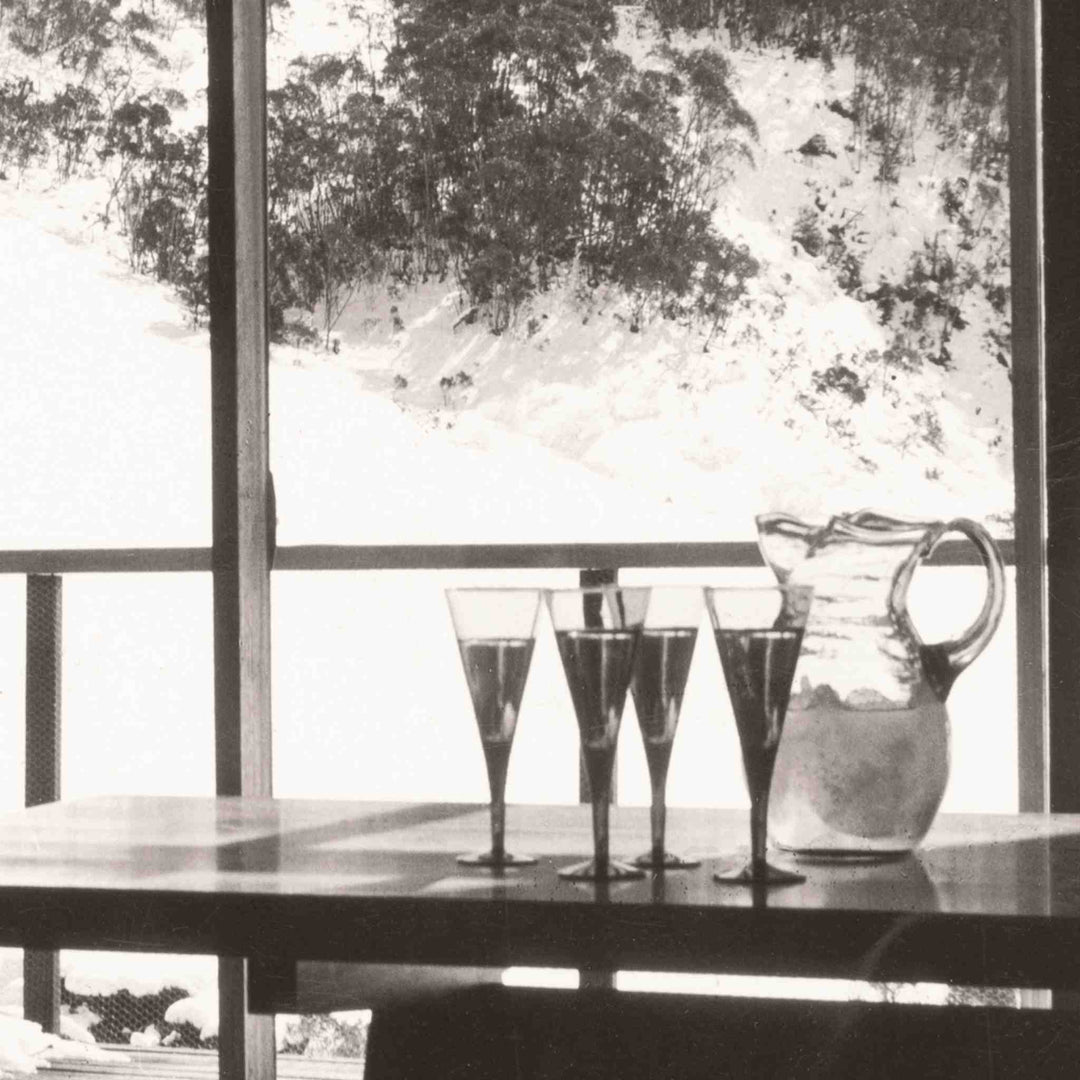 SKI LODGE INTERIOR C. 1966, FRAMED ART