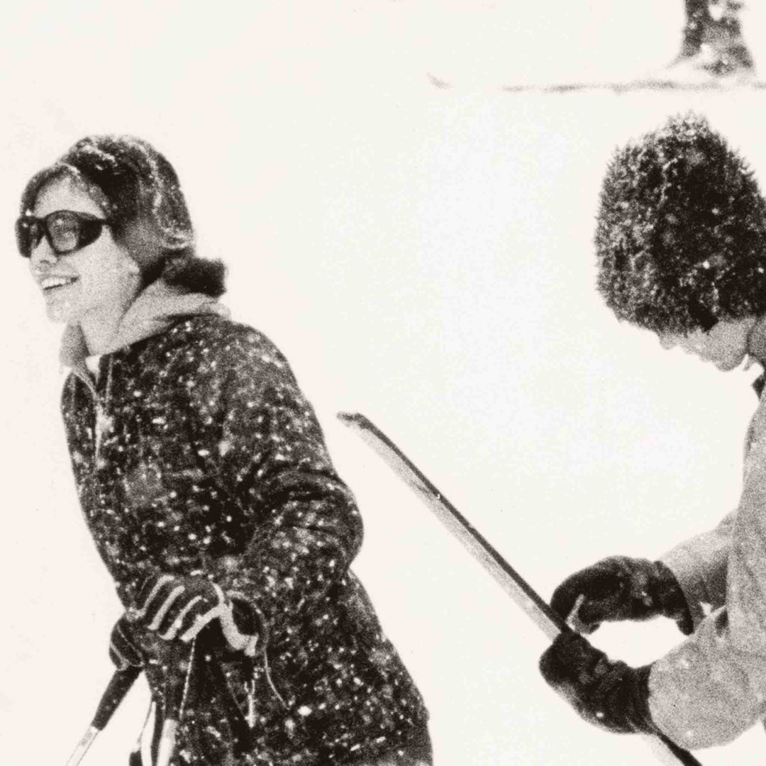 SKI WAXING C. 1966, FRAMED ART