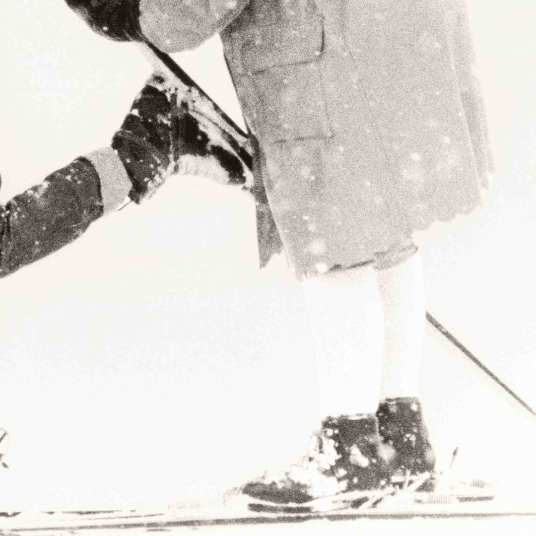 SKI WAXING C. 1966, FRAMED ART