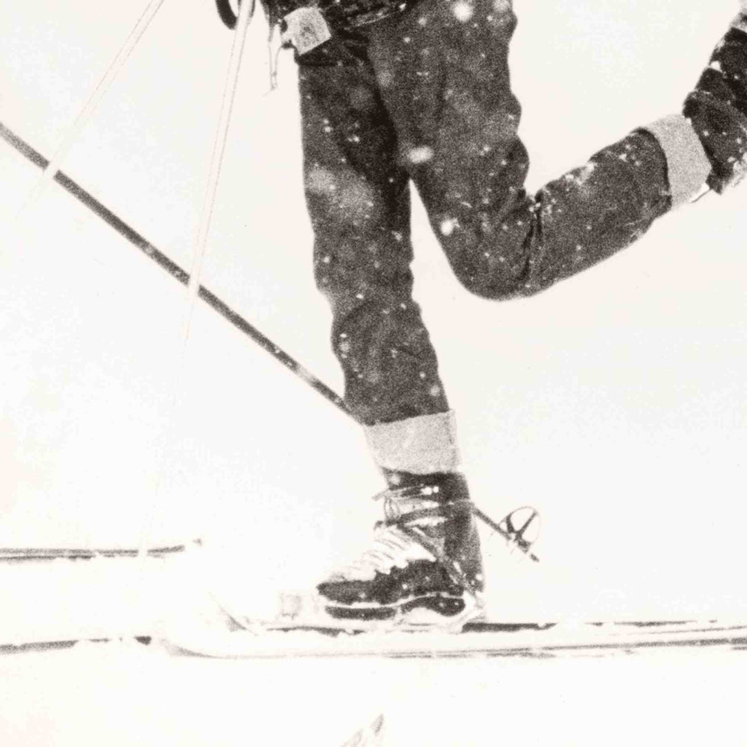 SKI WAXING C. 1966, FRAMED ART