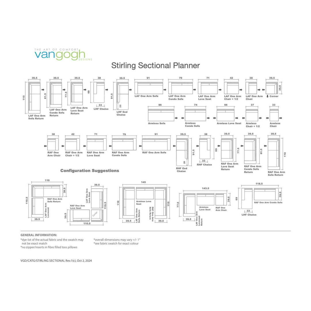 *IN STOCK* STIRLING SOFA, GR. 10, NIRVANA CERAMIC