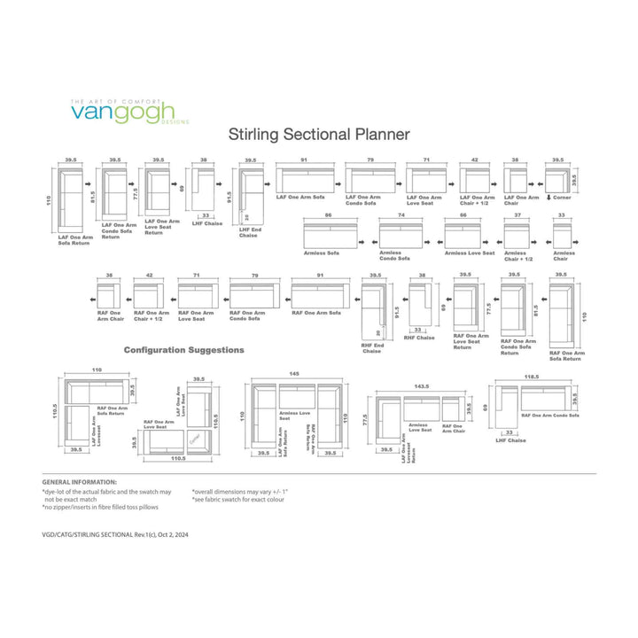 *IN STOCK* STIRLING SOFA, GR. 10, NIRVANA CERAMIC