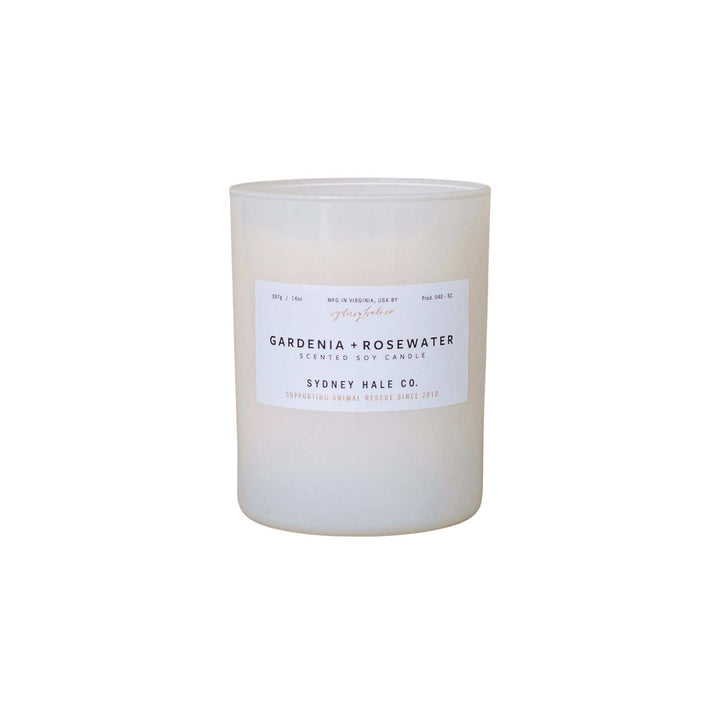 SYDNEY HALE CANDLE, GARDENIA + ROSEWATER