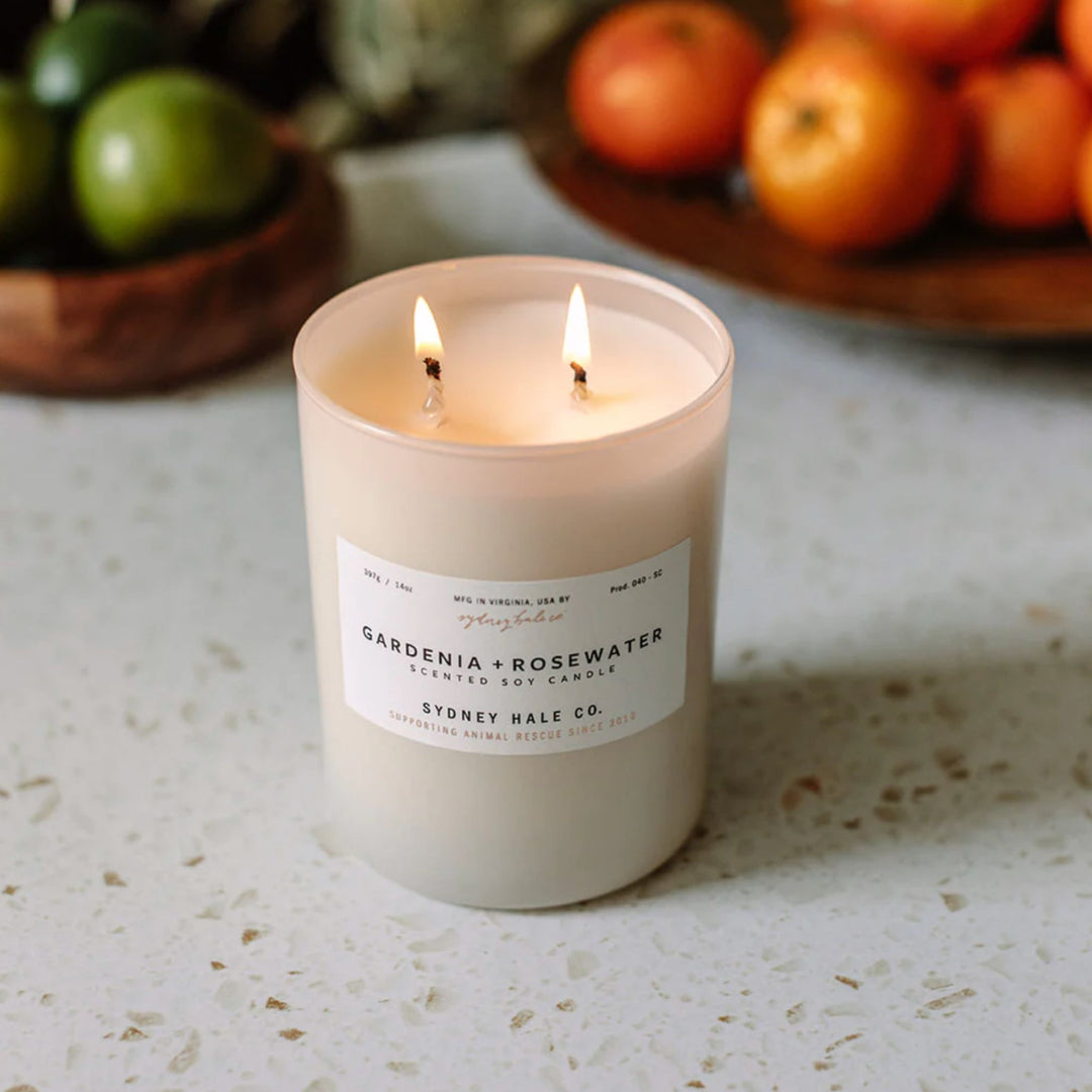 SYDNEY HALE CANDLE, GARDENIA + ROSEWATER