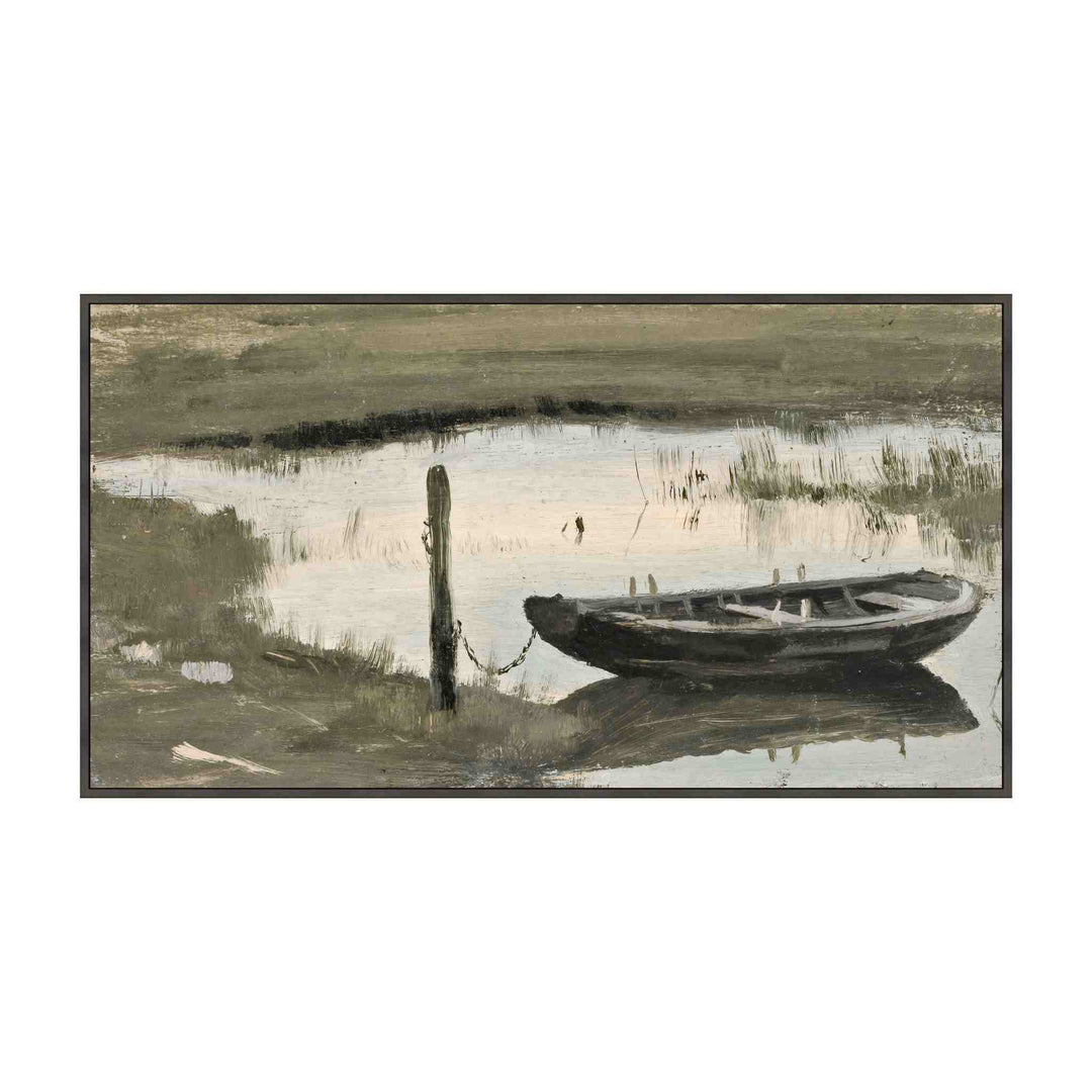 THE WAITING BOAT, FRAMED ART