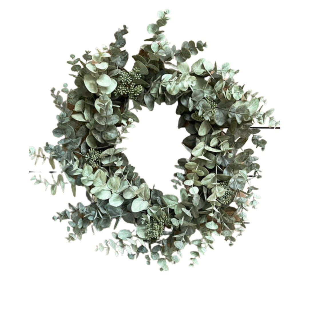 GREEN SEEDED EUCALYPTUS WREATH