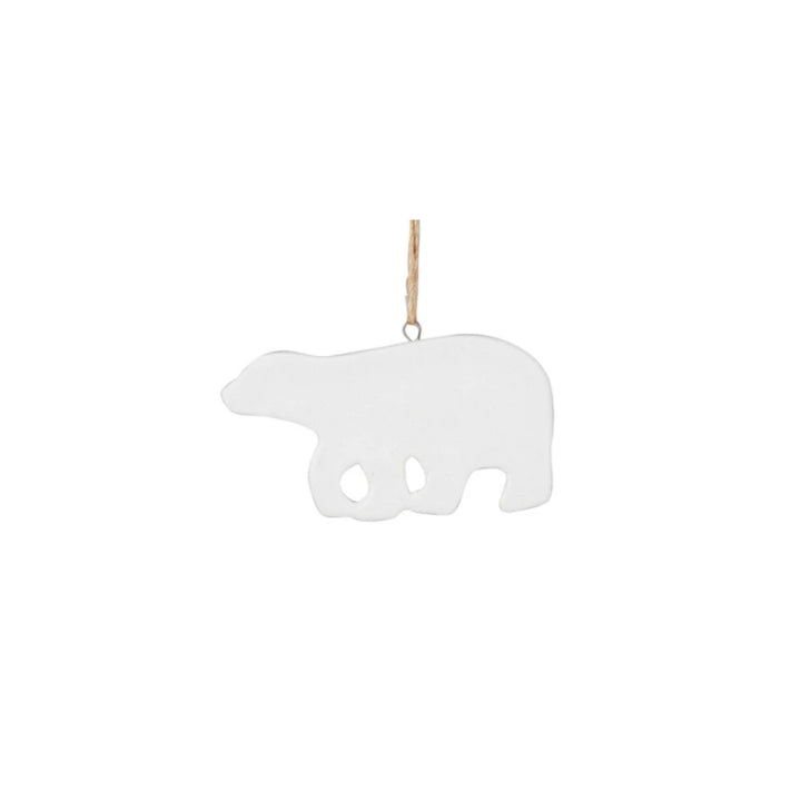 STONEWARE ARCTIC ANIMAL ORNAMENT