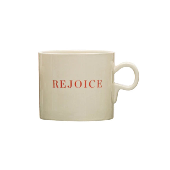 HOLIDAY SAYING STONEWARE MUG, 12OZ