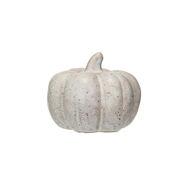 STONEWARE PUMPKINS, CREAM