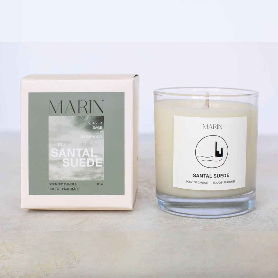 MARIN SCENTED CANDLE, SANTAL SUEDE