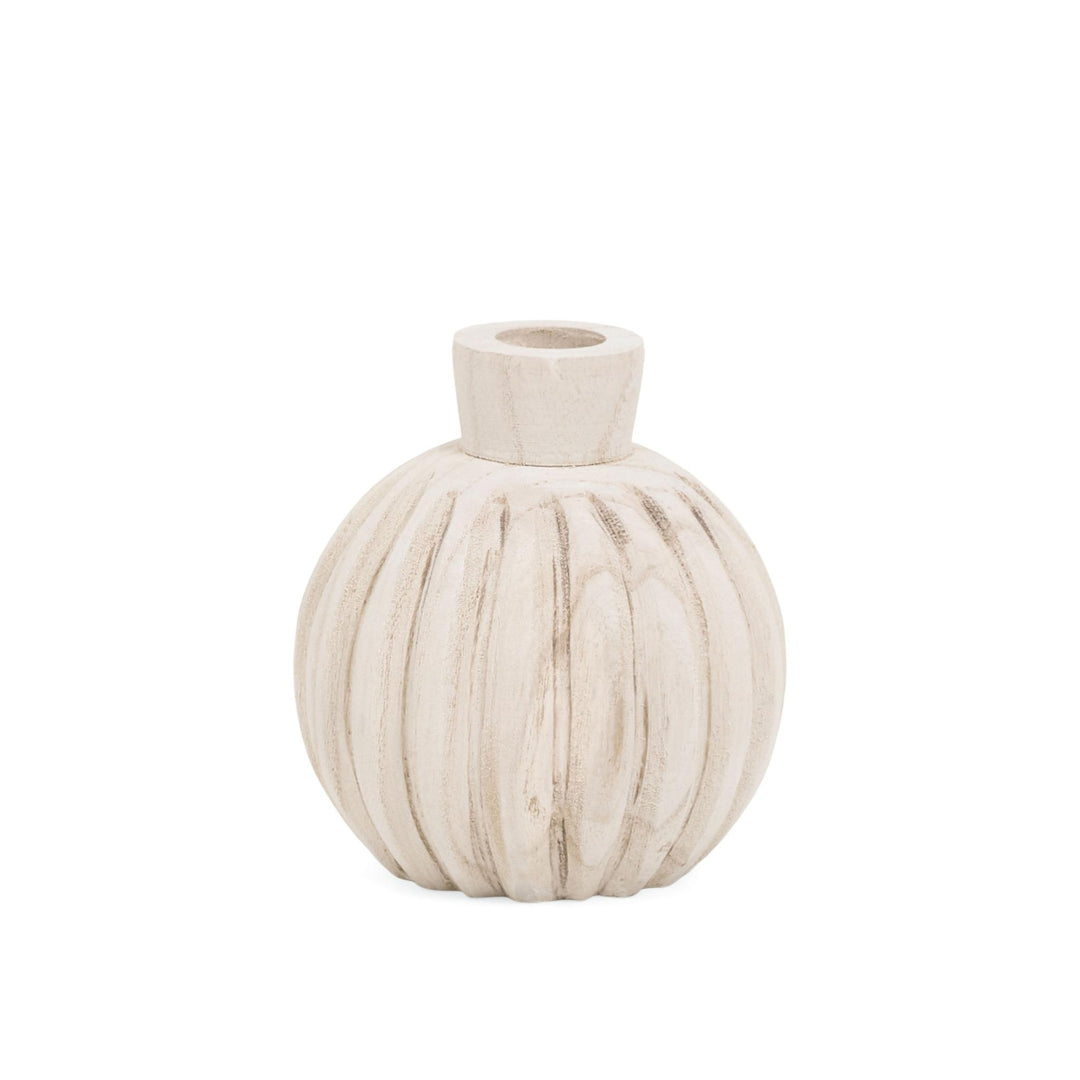 CARVED VASE, WHITE