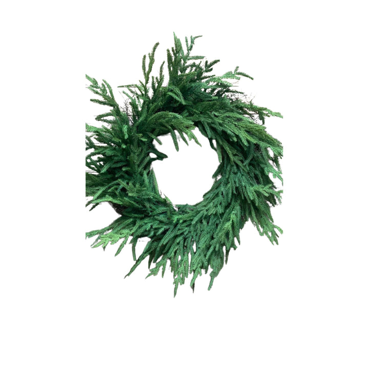 REAL FEEL NORFOLK PINE WREATH, NATURAL FRAME, 30"