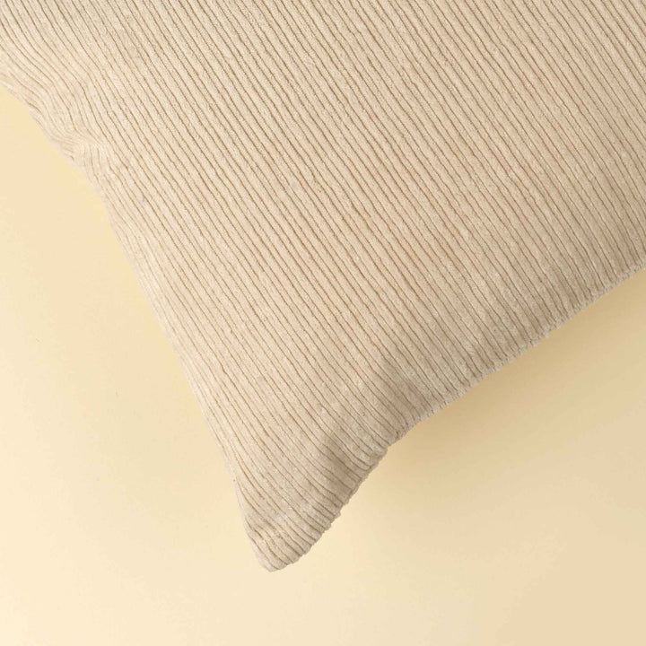 WIDE WALE CORDUROY PILLOW, IVORY