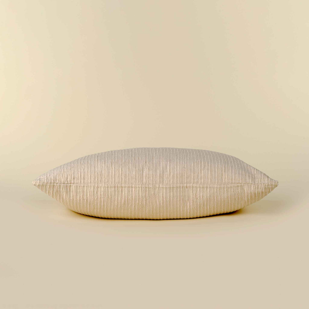 WIDE WALE CORDUROY PILLOW, IVORY