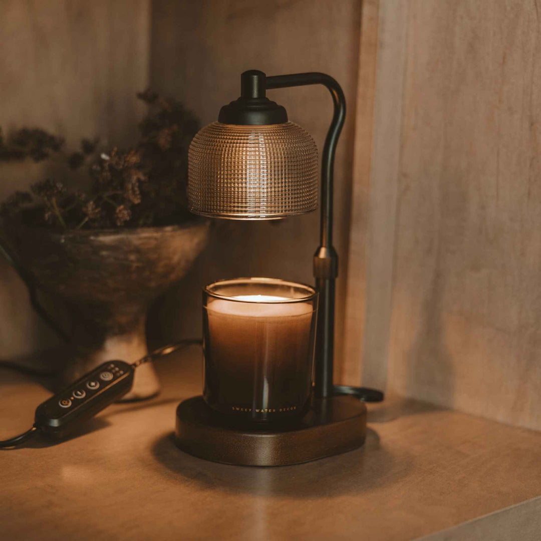 CANDLE LAMP WARMER, BLACK