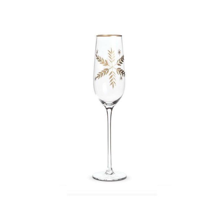 SNOWFLAKE GLASSWARE, GOLD