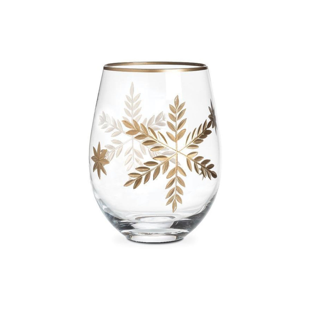 SNOWFLAKE GLASSWARE, GOLD