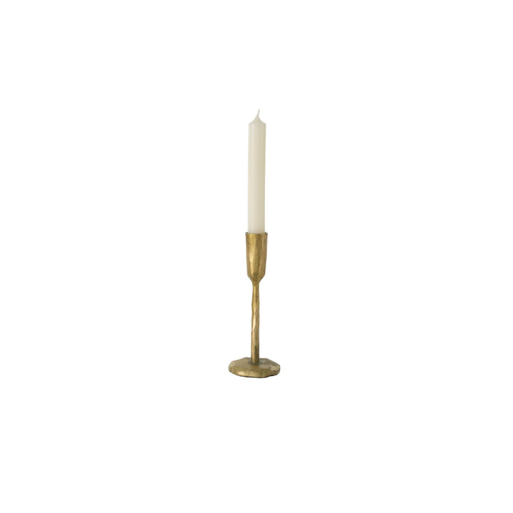 LUNA FORGED CANDLESTICK, GOLD