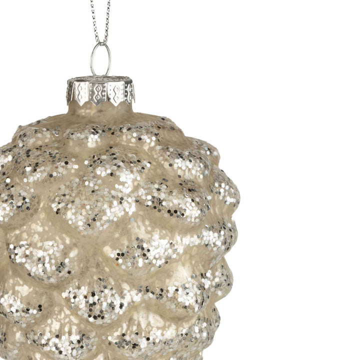 GLASS PINECONE ORNAMENT