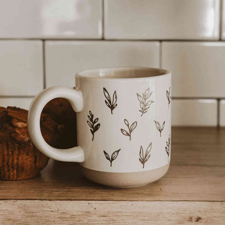 BROWN LEAVES, COFFEE MUG