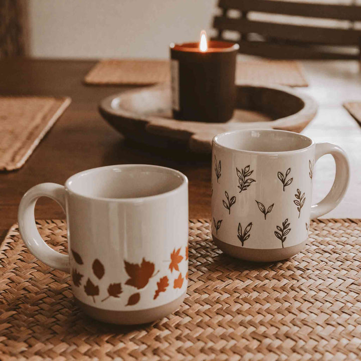 BROWN LEAVES, COFFEE MUG