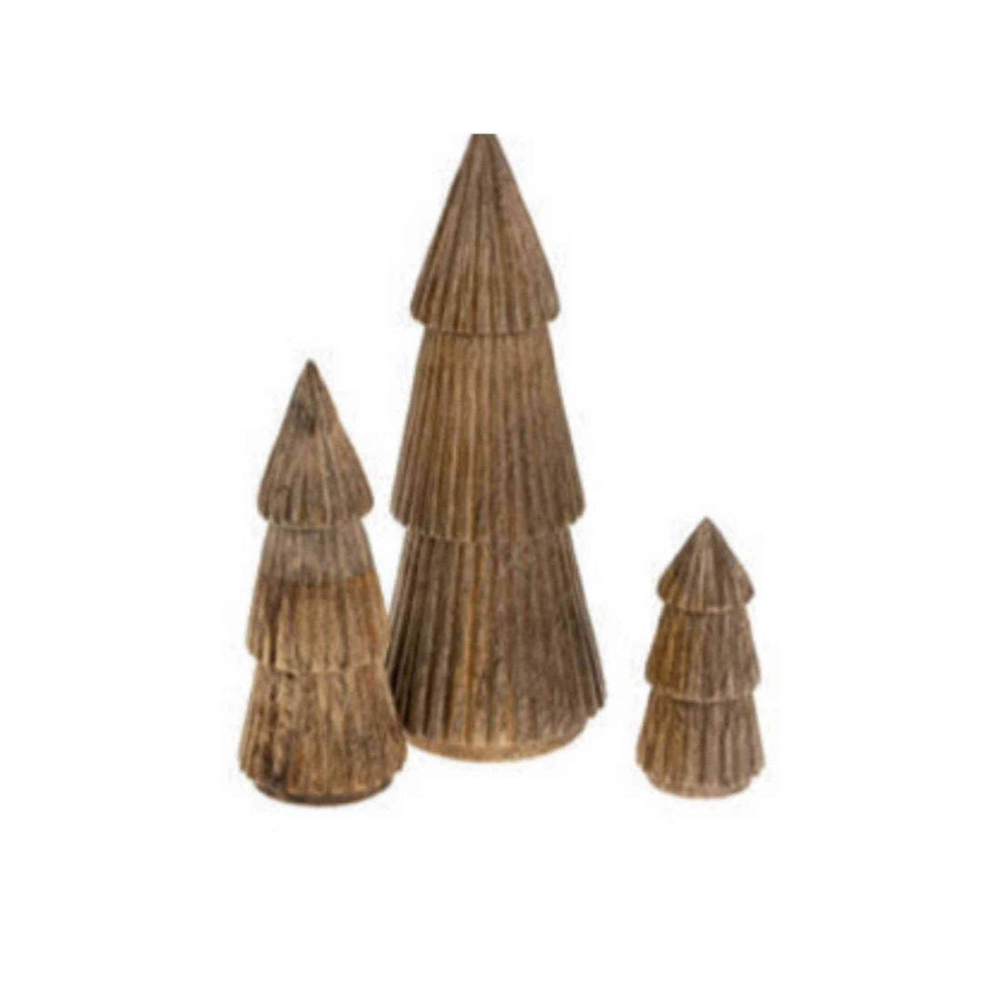 CARVED WOOD TREE, NATURAL